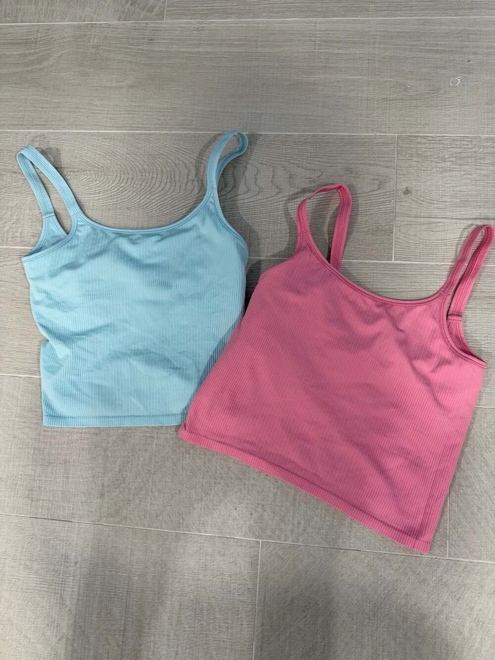 Lululemon Align Ribbed Tank Top Lot of 2 ( Pink & Light Blue)